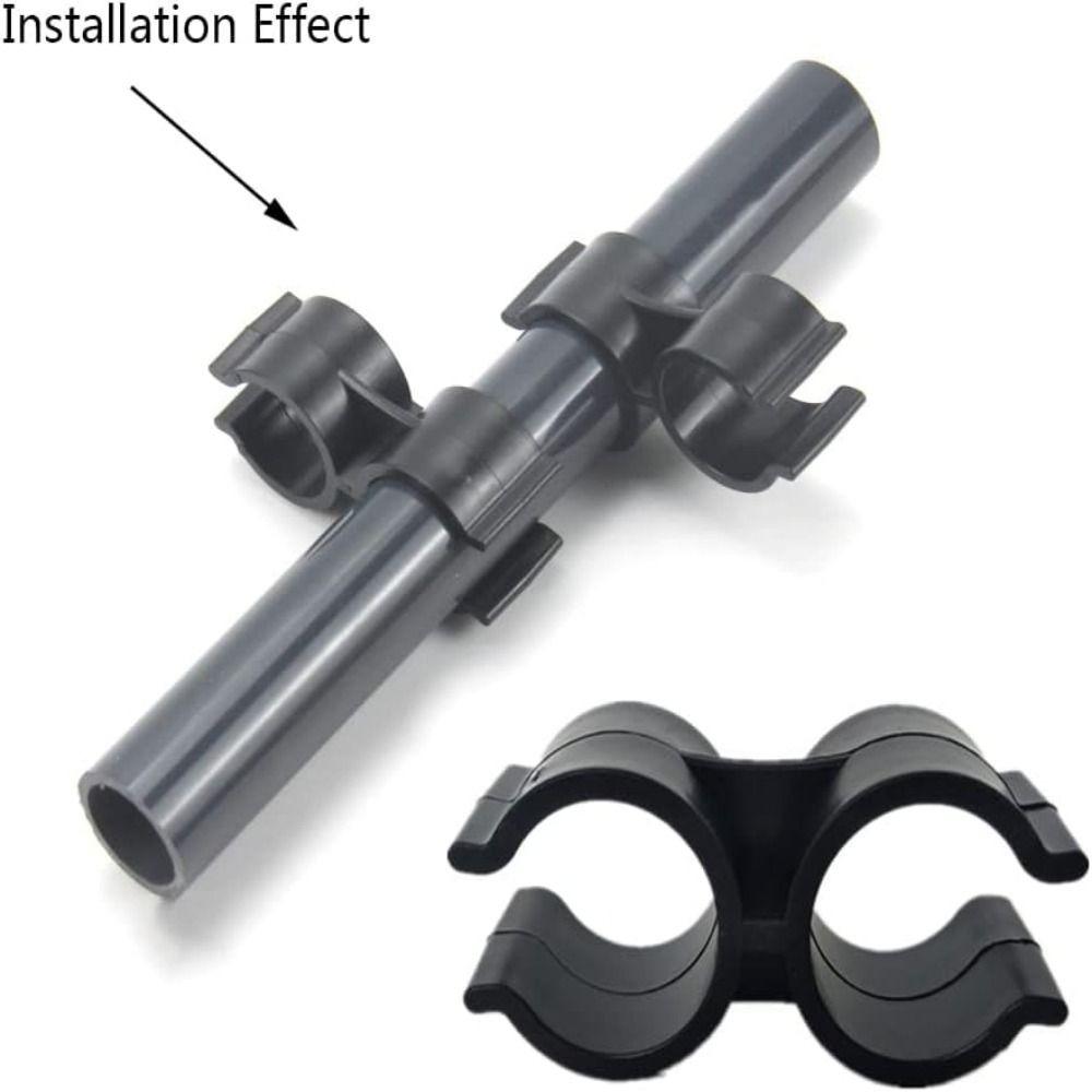 10Pcs 20/25/32mm Dual Pipe Clip Double-ended Tube Clips Agricultural Irrigation