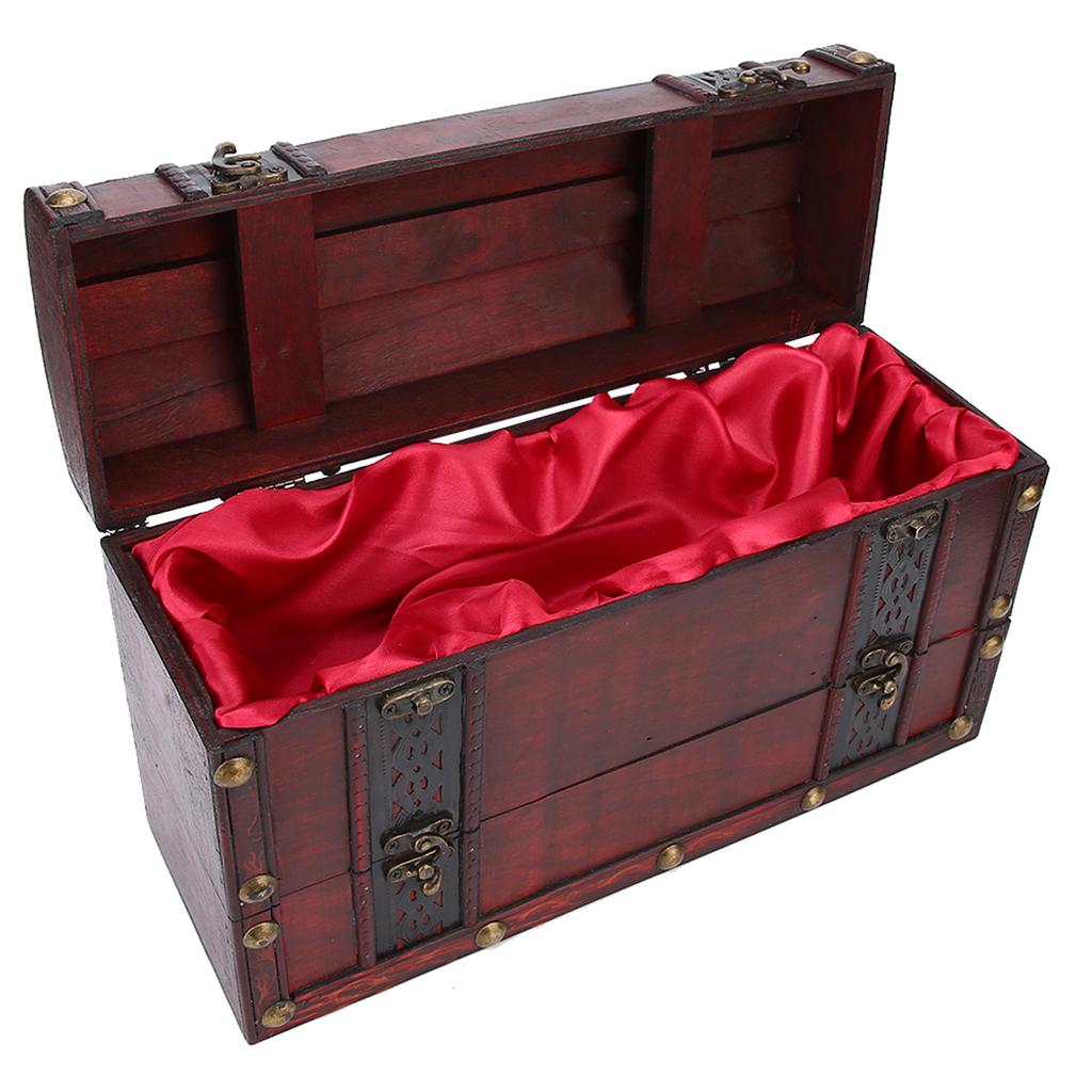 Desktop Vintage Wooden Large Capacity Jewelry Box Storage Box Jewelry Container Box