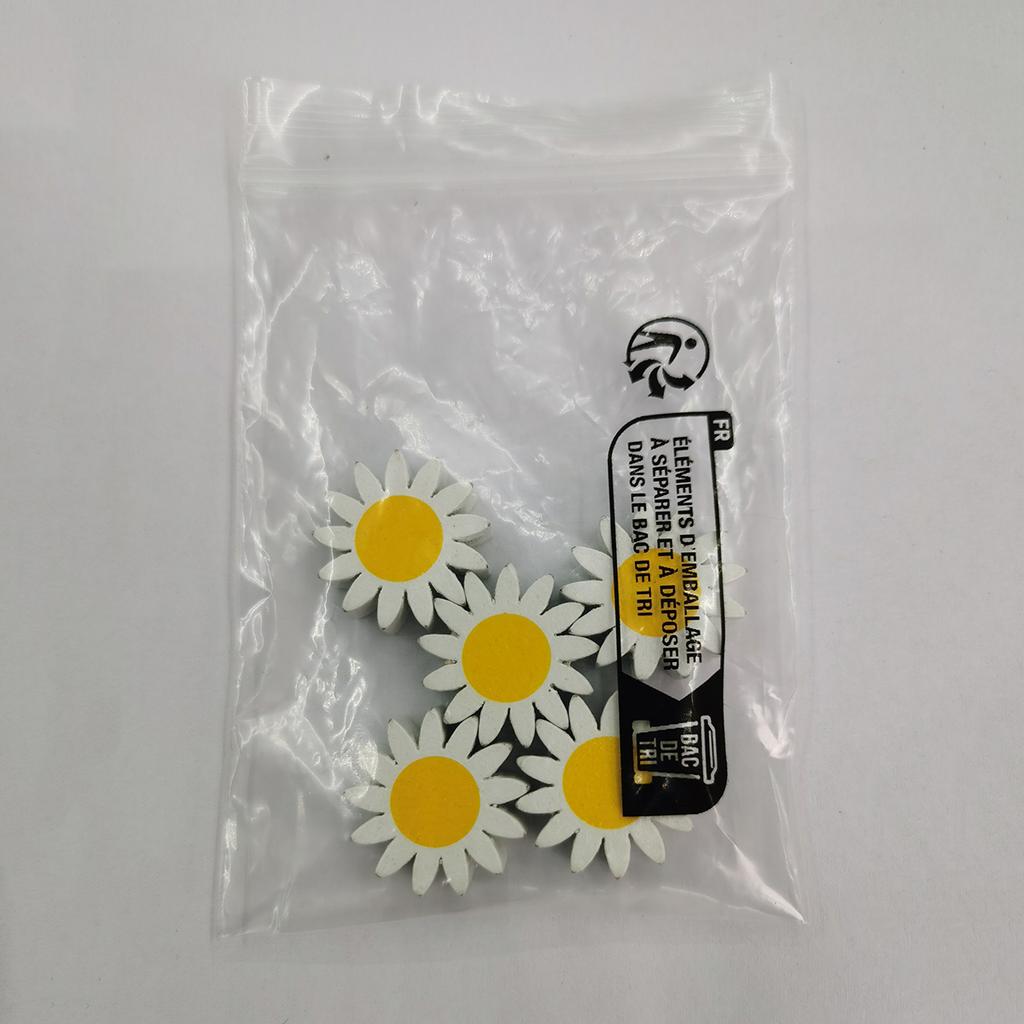 5 шт. Желтые белые ромашки подсолнечника деревянные бусины для изготовления ювелирных изделий заколки для волос веревки подвески ручной работы принадлежности для бисероплетения аксессуары