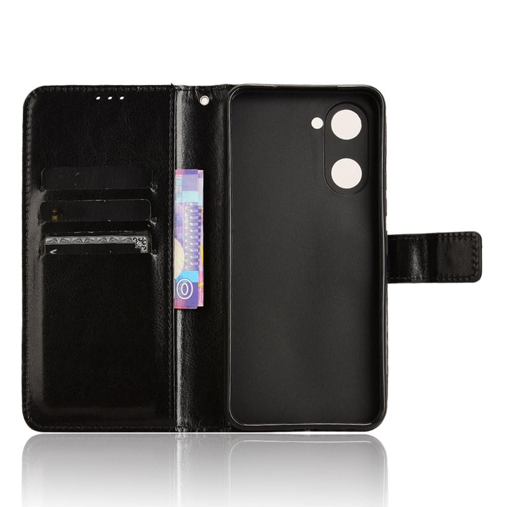 Кожаный чехол для vivo Y28s 5G/T3 Lite 5G/Y03/Y18 4G/Y18e 4G, текстура «Crazy Horse», откидной чехол-книжка с кошельком, чехол для телефона