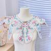 Chinese Style Embroidered False Collar for Women Elegant Detachable Collar Hanfu Costume Faux Collar Chic Accessories