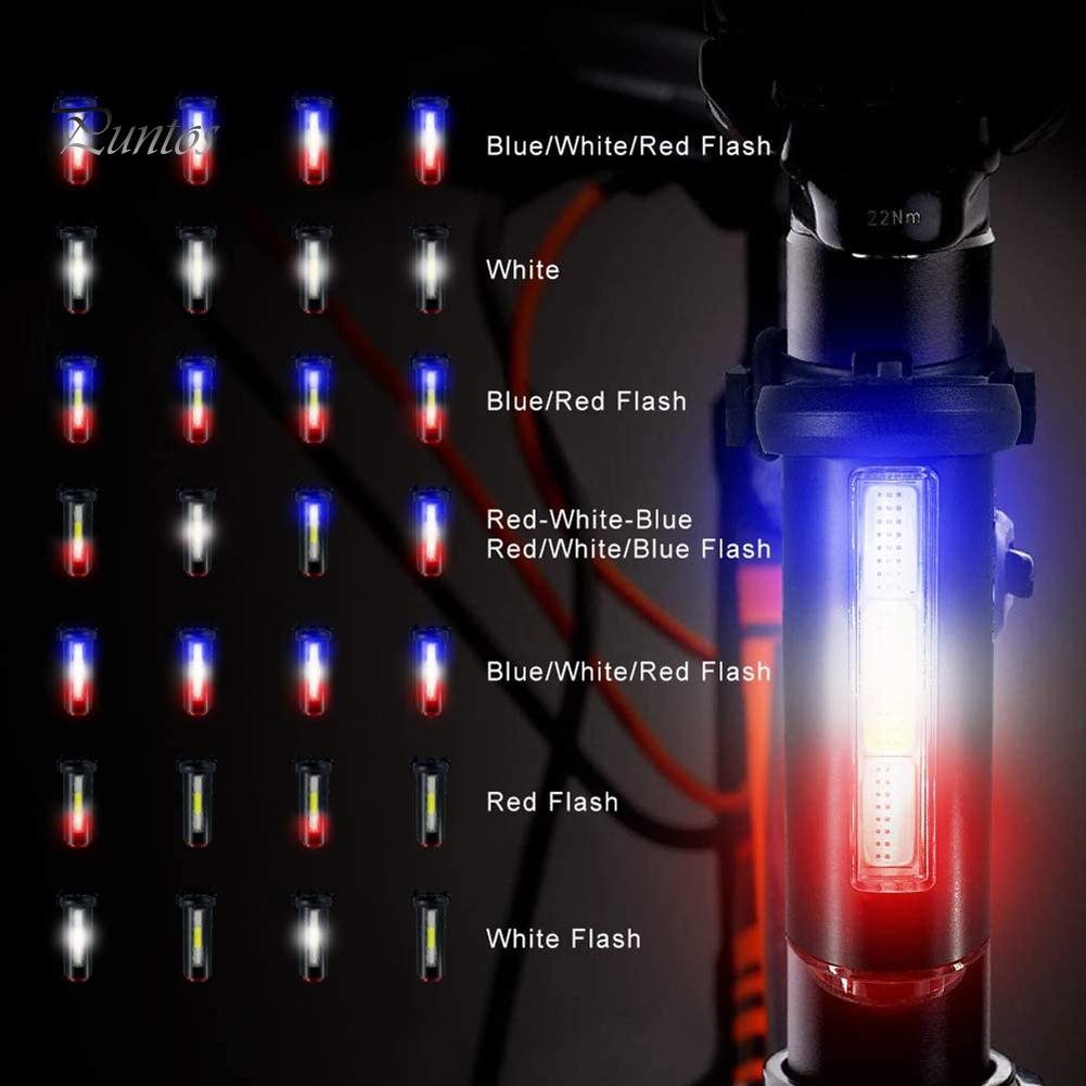 Велосипедный задний фонарь Puntos, перезаряжаемый через USB, светодиодный предупредительный велосипедный фонарь на 360 градусов