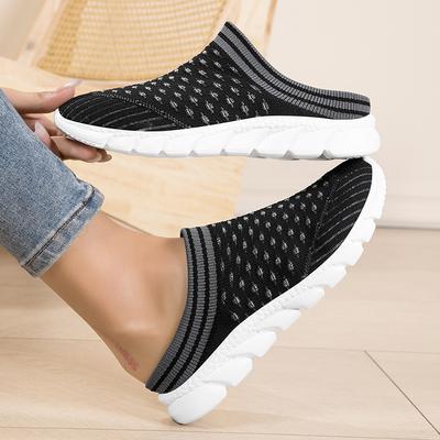 Летняя женская уличная полушлепанцы повседневная уличная одинарная обувь пляжная ленивая на одном педале дышащая сетчатая обувь женская обувь