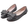 Spring and Autumn Pointed Toe Shallow Mouth Women's Single Shoes Flat Heel Flat Bow Knot Korean Style Suede Scoop Shoes