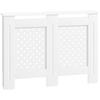 Radiator Cover, Cross Grille Radiator Cover for Living Room/bedroom, Wooden, 112W X 19D X 81.5H Cm, White
