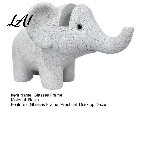 Creative Gift for Myopic People Elephant Shape Glasses Holder Resin Spectacle Display Stand Modern Style Bedside Eyewear Tray Tray Stable Eyeglass