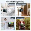 Black Storage Hanging Bag Multi-Pocket Bedside Storage Bag Durable Bed Rails Storage Bag