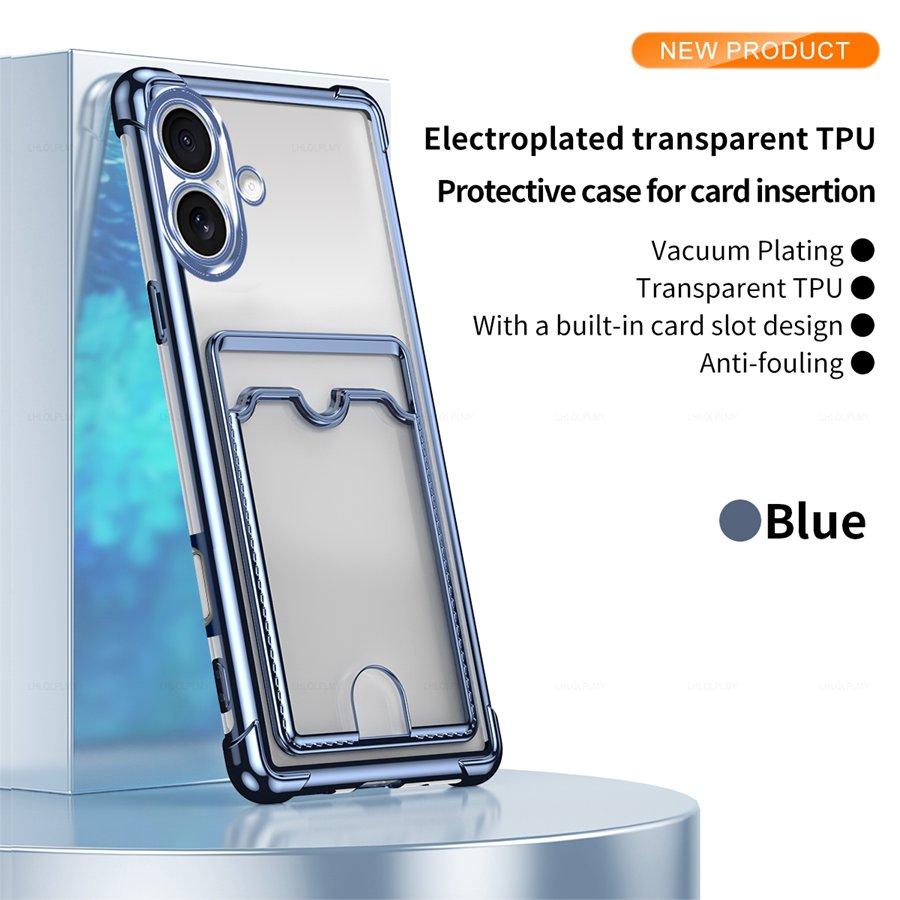 Покрытие ShockProof Силиконовый Прозрачный Чехол Для iPhone 7 8 14 15 Plus 11 12 Pro Max 13 16 17 X Honor 20 Lite X7a X6b X7C X8C X9C 70 200 90 Умная Крышка с Картой