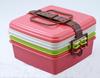 Colors Stackable Picnic Case, Square (Large), 3 Tiers, Pink, 4004