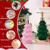 Christmas Soap Dispenser, Resin Green And Pink Holiday Christmas Tree Hand Dish Soap Dispenser