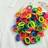 50/100pcs/Set Kids Colorful Nylon Elastic Hair Bands Ponytail Holder Hair Ties Gum Rubber Band Headband Girls Hair Accessories