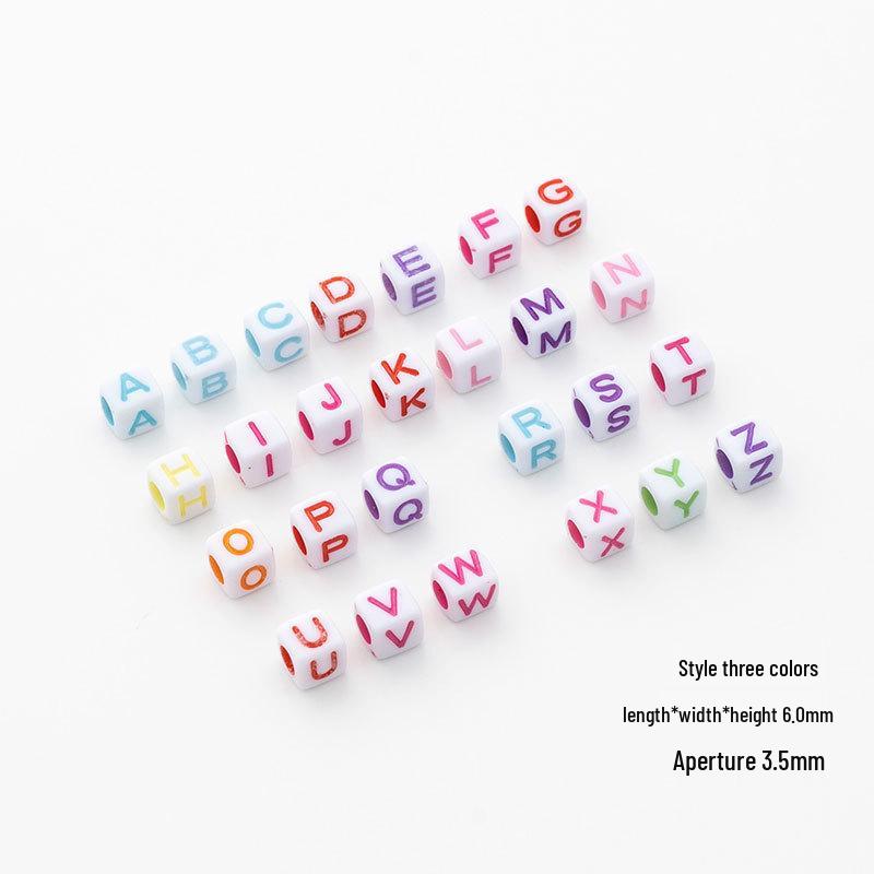 Акриловые бусины с большими отверстиями в виде букв для изготовления украшений своими руками, браслетов и ожерелий