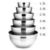 6Pcs Stainless Steel Bowls Set 1.5-5L Capacity Nesting Mixing Bowl Kitchen Cooking Salad Bowls Vegetable Food Storage Container