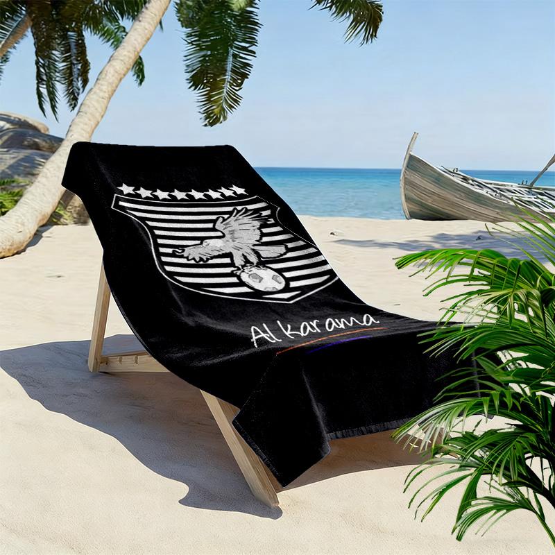 Alkarama SC Print Beach Towel, Large Soft Quick Dry Towel for Beach Camping Swimming