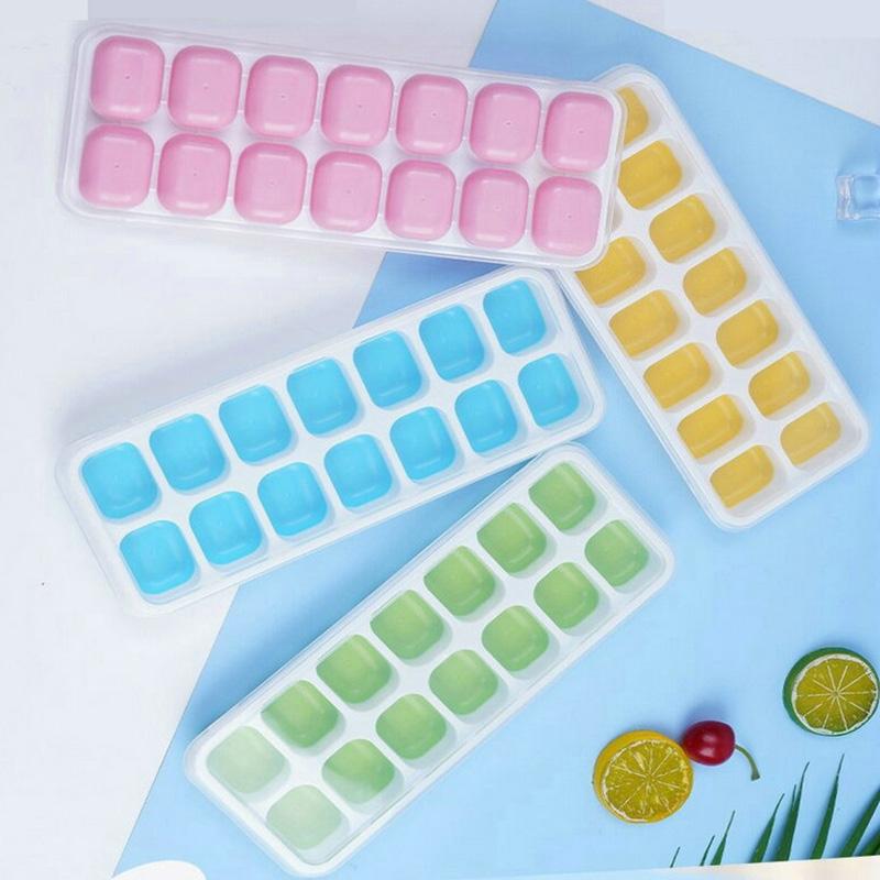 1Pc Ice Cube Mold Easy To Demold Silicone Molds Spill-resistant Milk Tea DIY Soft Bottom Wine Ice Blocks Durable