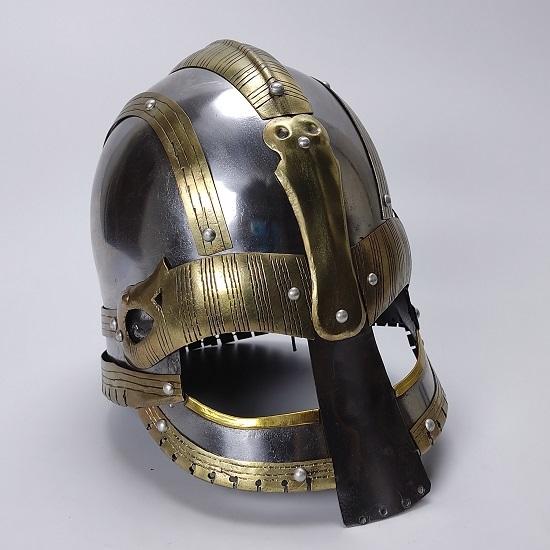 Vendal Mendulsaa Sca Larp , Viking Helmet, Medieval Templar Knight Crusader Armor, Viking Lerp Warrior Helmet, Steel  Brass Helmet