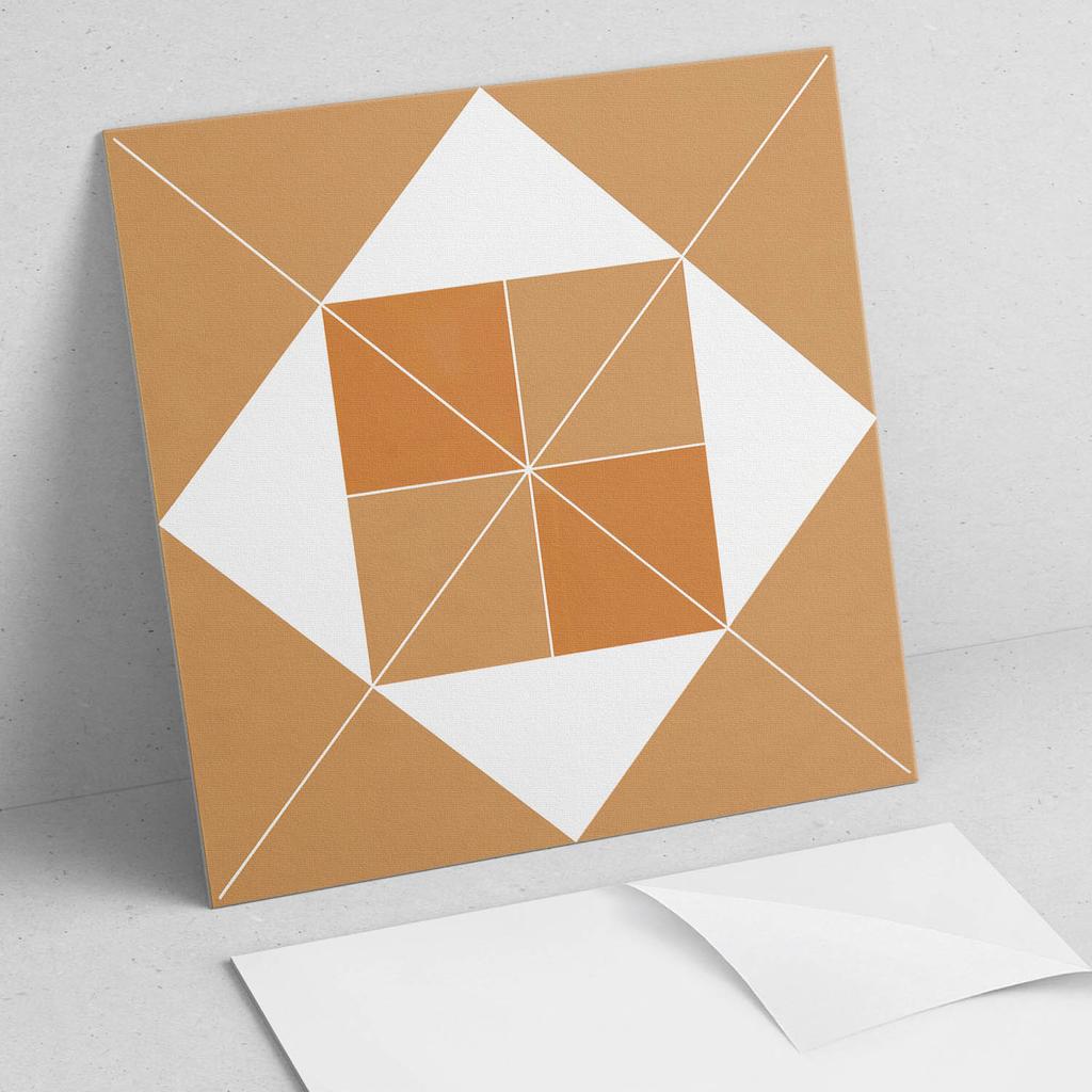 Komplet Samoprzylepnych Kafelków Pcv Geometria W Odcieniach 9X30X30 Cm