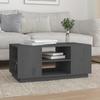 814401 vidaXL Coffee Table Grey 90x49x40.5 Cm Solid Pine Wood