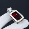 Изящный серебряный кулон с красным гранатом и драгоценным камнем из стерлингового серебра 925 пробы — дизайн ручной работы, повседневные украшения, уникальный кулон в подарок на день рождения для жены