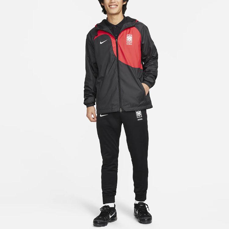 Nike Back Korean Print Color Block Long Sleeve Hooded Jacket Men Jacket Black DH4368-010