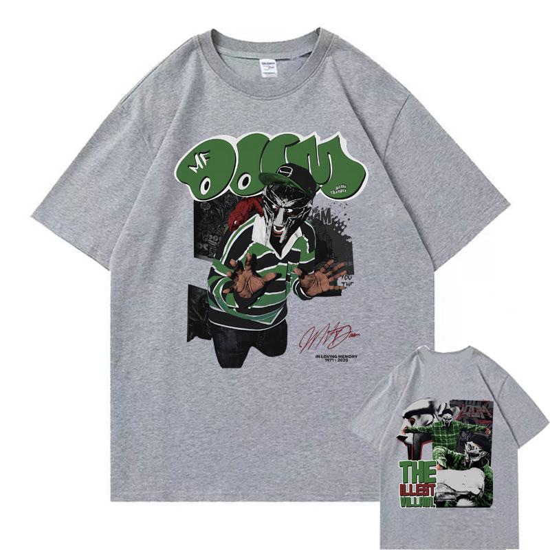 Рэпер Mf Doom Madvillainy The Illest Villains Двусторонний Принт Футболка Мужская Мода Оверсайз Футболка Мужская Хип-Хоп Тренд Футболки
