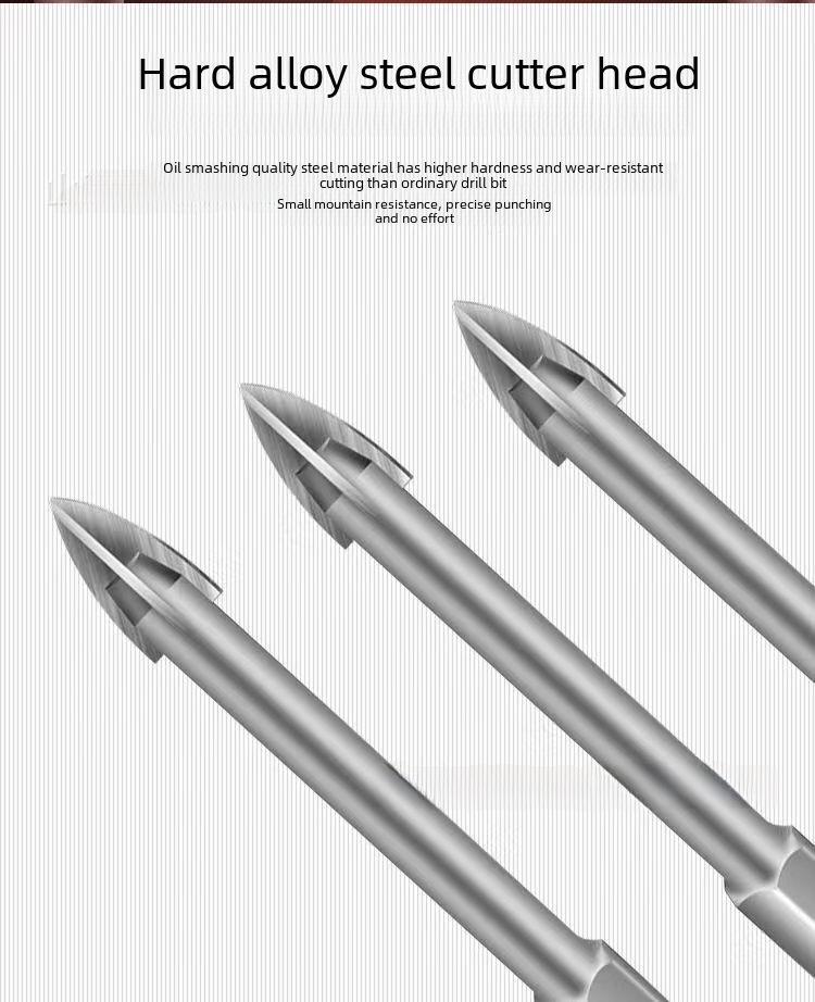 Четырехгранное твердосплавное крестовое сверло для плитки, камня, бетона и стекла