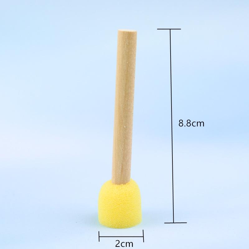Children's Round Sponge Paint Brush Set for DIY and Early Education