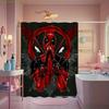1 шт. Красный занавеска для душа в стиле Marvel и Супергероев с дизайном в стиле Бэтмена - Прочный полиэстер, Декор для ванной, Машинная стирка