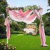 Patio Sheer Window Scarf Valance Curtain Arch Drapes Porch Yard Wedding Ceremony Party Decoration Sheer Voile Tulle Window Panel