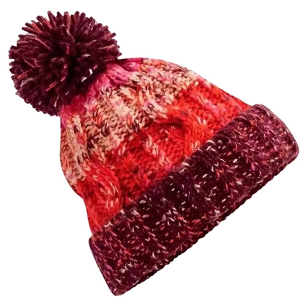 Womens/Ladies Corkscrew Pom Pom Beanie