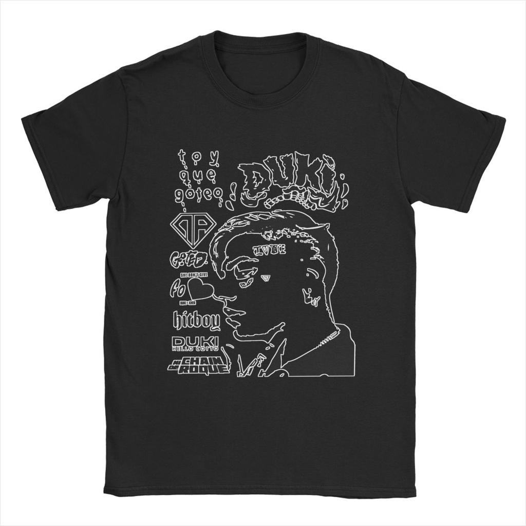 Rock Star Duki Rapper Music T Shirts for Men 100% Cotton Fashion for Male T-Shirt Crewneck Tees Tops Graphic Printed