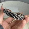 Xiaomi 100% Solid 925 Sterling Silver Retro Bracelet for Women Geometric  Handmade Wide Fether Strip Bracelet Birthday Gift
