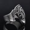 S925 Silver Ring Retro Personality Viking Series Crow Ring Eagle Men's Ring