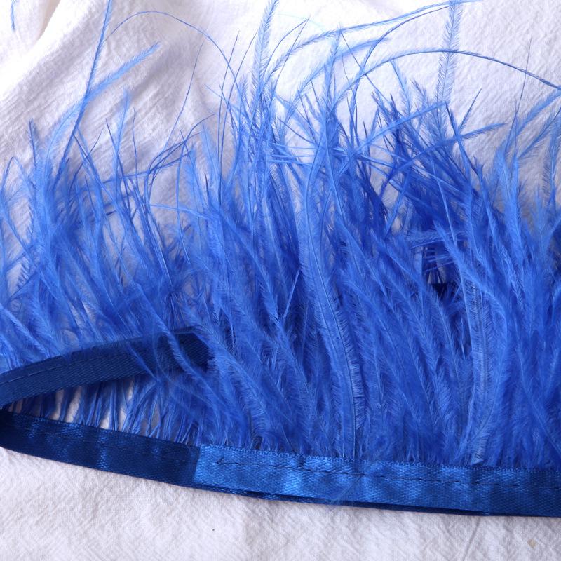 Платье из страусиных перьев 8-10 см, модное украшение, ткань с перьями и кисточками, аксессуары для одежды 