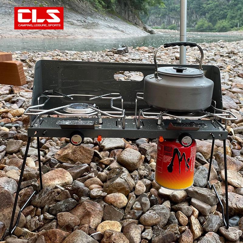 CLS Портативная складная газовая походная плита с двумя конфорками