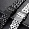 Для Seiko Браслет Полностью Литой Ремешок из Нержавеющей Стали 18мм 20мм 22мм 24мм Ремешок для Часов Плоский Конец Мужской Наручный Браслет с Инструментом Аксессуары
