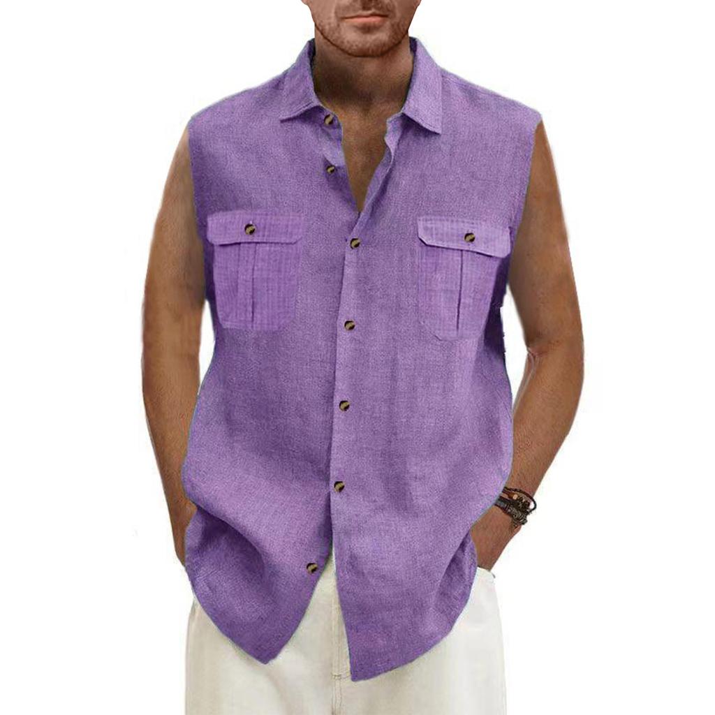 Мужская летняя пляжная майка для серфинга, большой размер, повседневный дышащий топ без рукавов, свободная однотонная майка, мужская рубашка