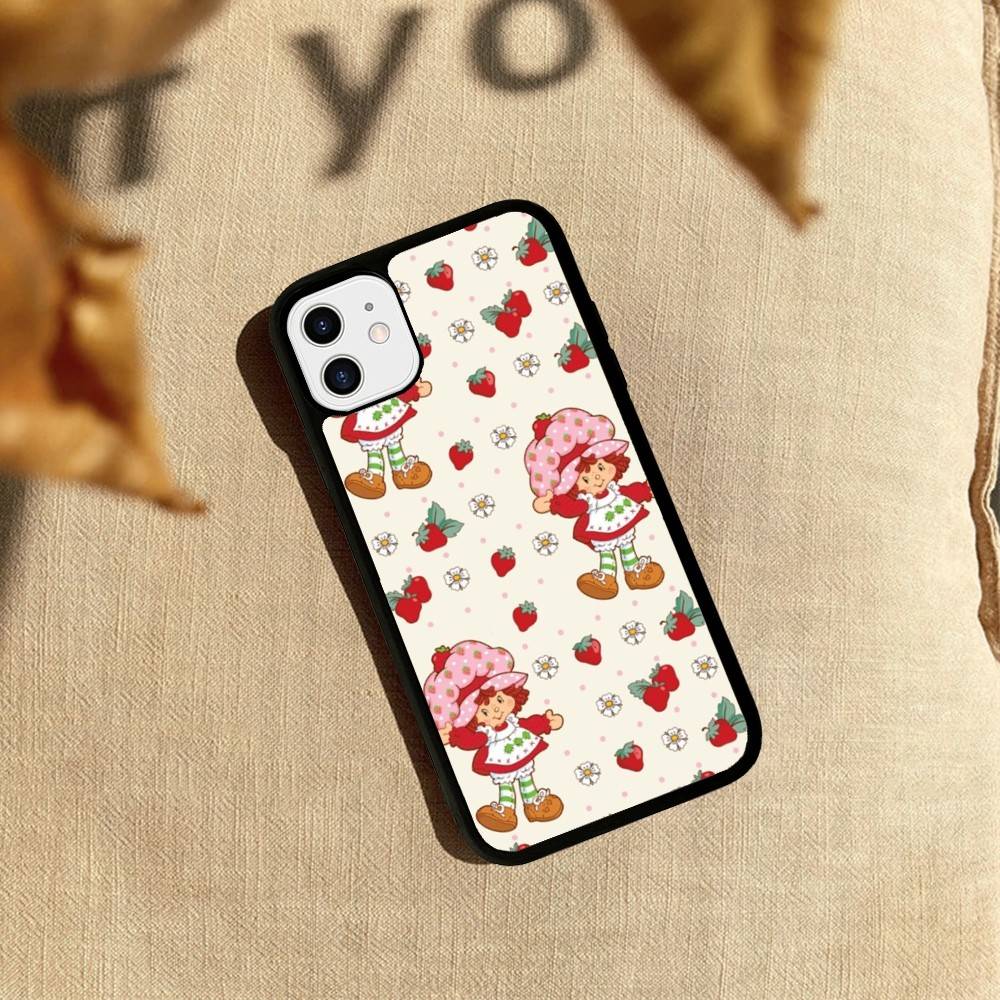S-Strawberry-shortcake Girl Phone Case For IPhone 17 16 15 14 Plus 13 11 12 Pro Max Silicone Hard PC TPU Cover
