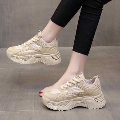 Зимняя мода противоскользящие женские дизайнерские кроссовки сохраняют тепло женская повседневная обувь увеличивающая рост модель для девочек спортивная обувь на платформе