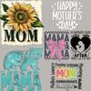 Happy Mother's Day Heat Transfer Stickers Easy To Print Parches Ropa T-Shirt Clothes Stickers Heat Press Appliqued Diy Patches