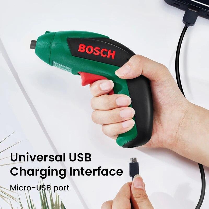 Bosch Бытовая беспроводная электрическая отвертка Easy Screw Drive, аккумуляторная от USB дрель со светодиодной подсветкой, максимальный крутящий момент 4,5 Нм, электроинструменты Bosch