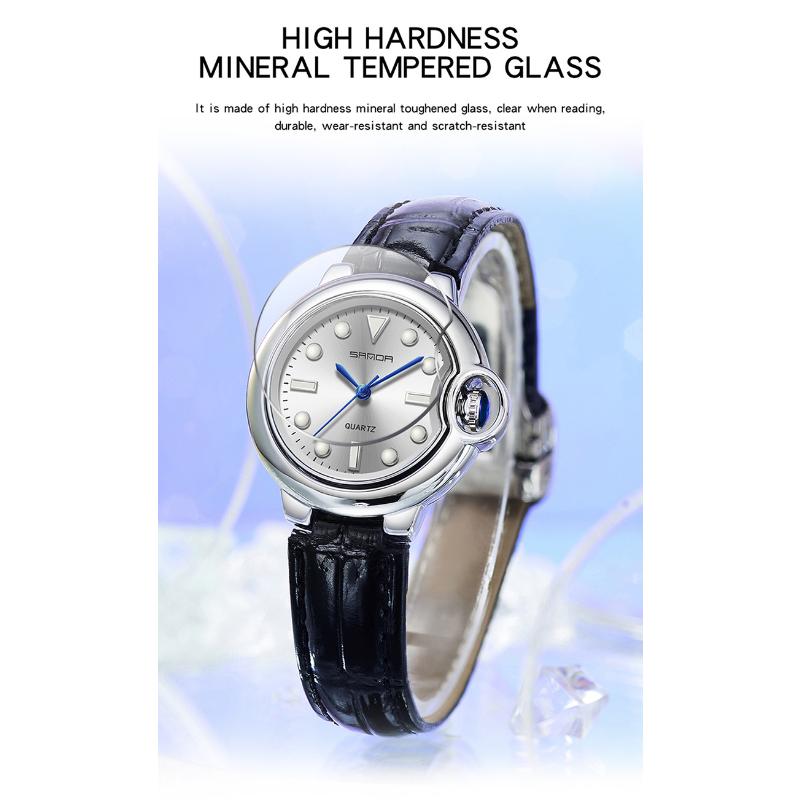 SANDA Couple Trend Cool Men's and Women's Large Dial Waterproof Quartz Watches Fashion Personality Blue Ball Men's Watches