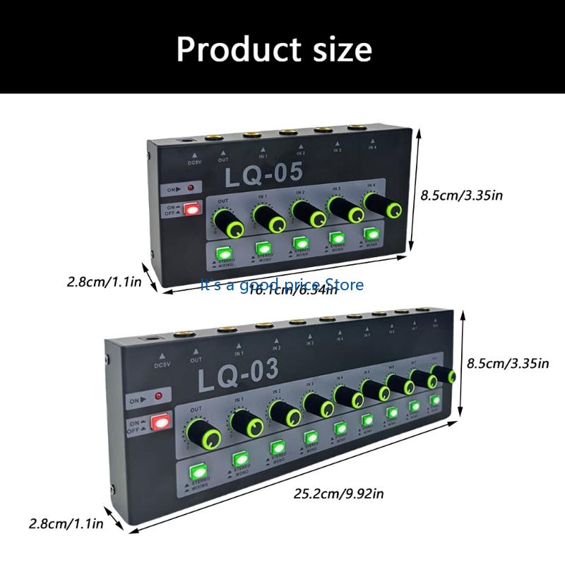 4/8-канальная консоль для микрофонов с металлическим корпусом и разъемами 6,35 мм для музыкантов и стереоинженеров в дороге