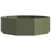 Plant Pot Olive Green 120 x 120 x 35 cm Steel