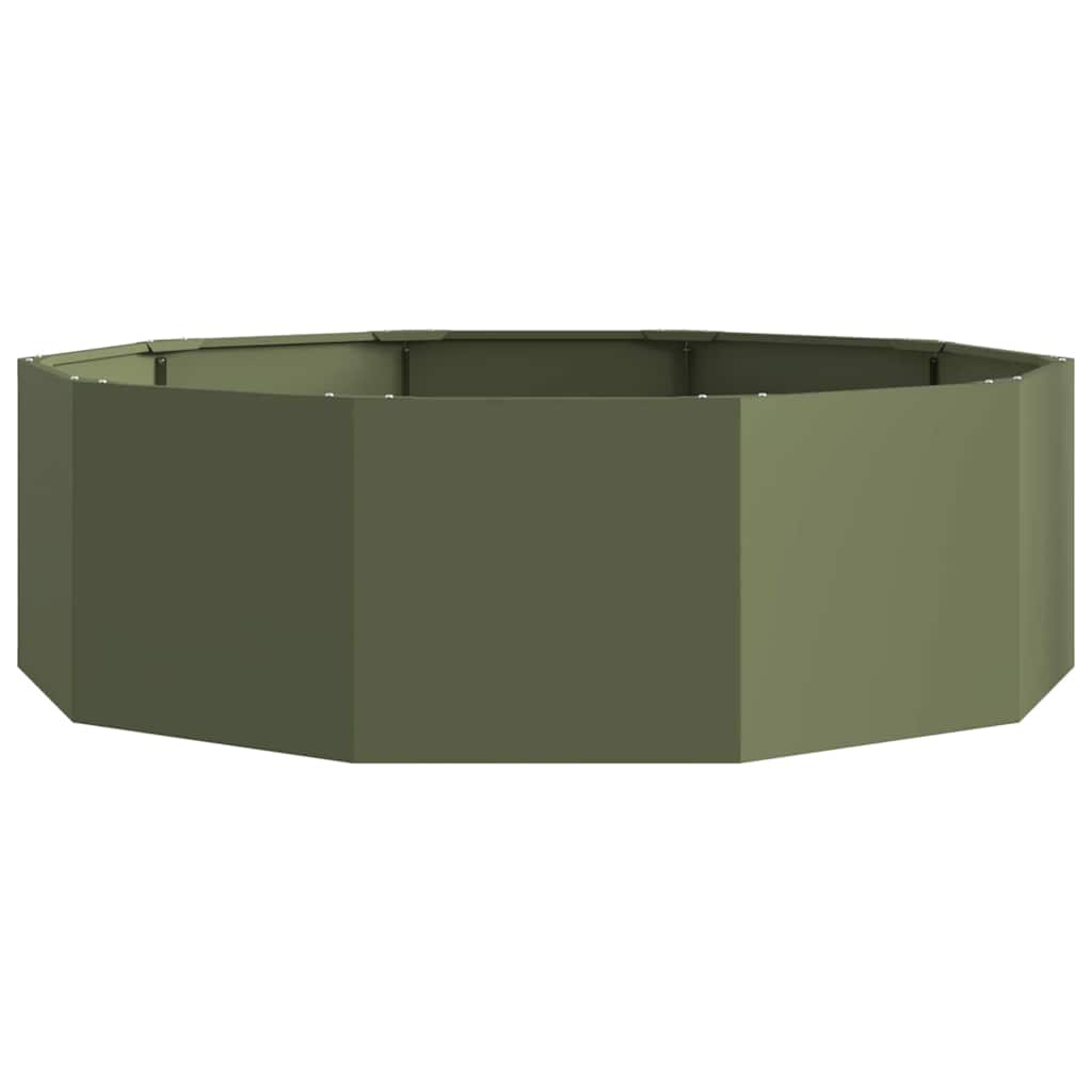 Plant Pot Olive Green 120 x 120 x 35 cm Steel