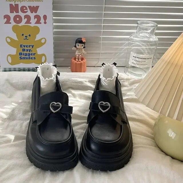 Women High Heels Mary Janes Shoes Lolita Dress Shoes Women Autumn Loafers
