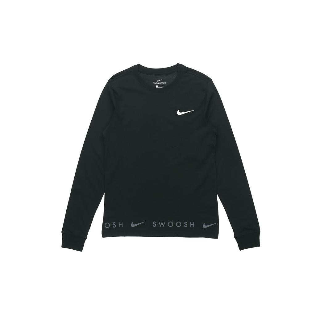 Nike Спортивная одежда Swoosh Повседневная Спортивная С круглым вырезом С длинным рукавом Черная Мужская DA0336-010