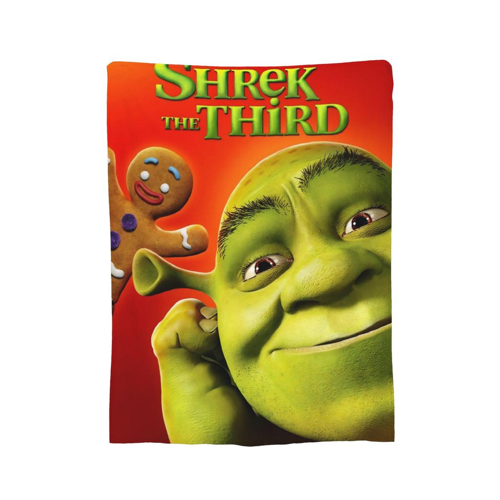 Смешные одеяла с лицом Шрека Коралловый флис Плюшевые Весна Осень Многофункциональные Супертеплые пледы для офиса Коврик
