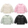 1-5 Years Kids Solid Color Warm Coat Button Jacket