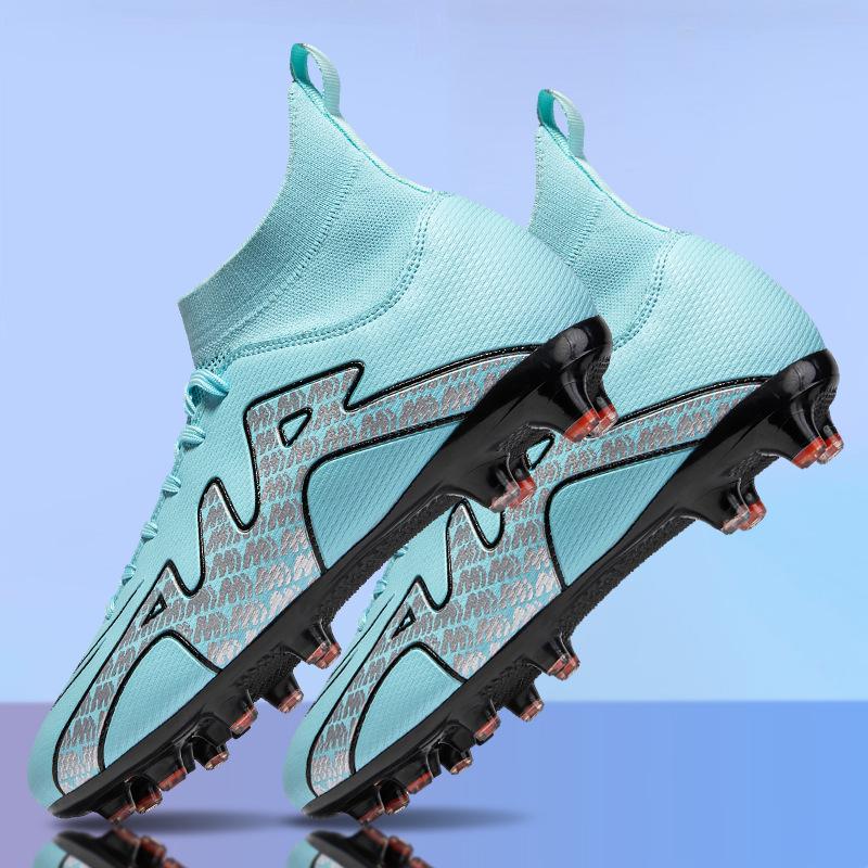 New Football Shoes Men's High-top Adult AG Spikes Artificial Grass Game Training Shoes C Romesi Sneakers Broken Nails